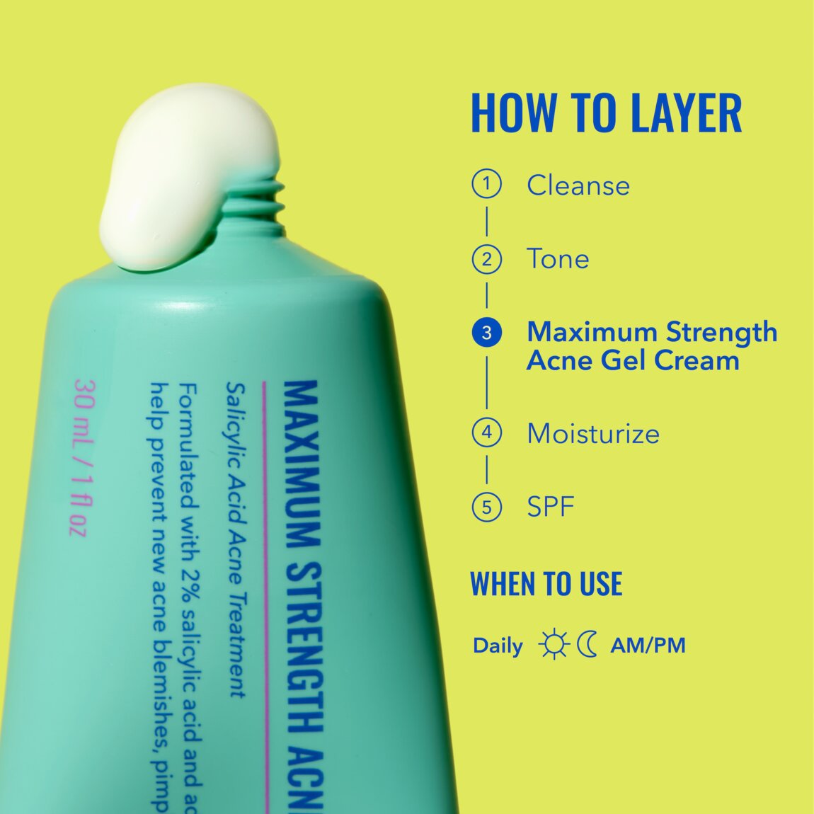Maximum Strength Acne Gel Cream U4